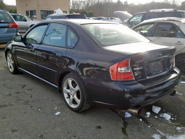 4S3BL676154220728 - 2005 SUBARU LEGACY GT BLACK photo 3