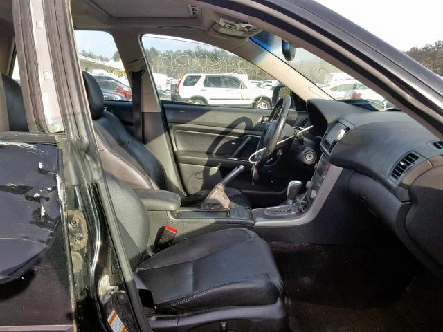 4S3BL676154220728 - 2005 SUBARU LEGACY GT BLACK photo 5