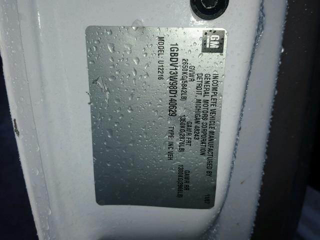 1GBDV13W98D140629 - 2008 CHEVROLET UPLANDER I WHITE photo 10