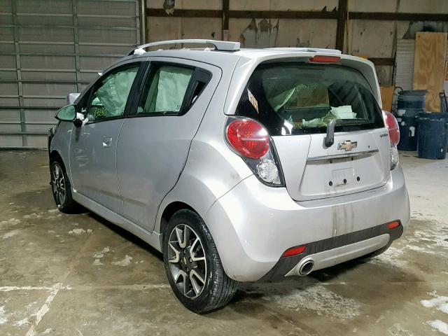 KL8CF6S98DC534323 - 2013 CHEVROLET SPARK 2LT SILVER photo 3