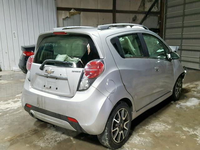 KL8CF6S98DC534323 - 2013 CHEVROLET SPARK 2LT SILVER photo 4