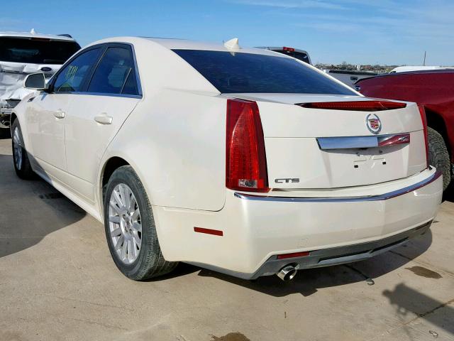 1G6DE5E52D0107435 - 2013 CADILLAC CTS LUXURY WHITE photo 3