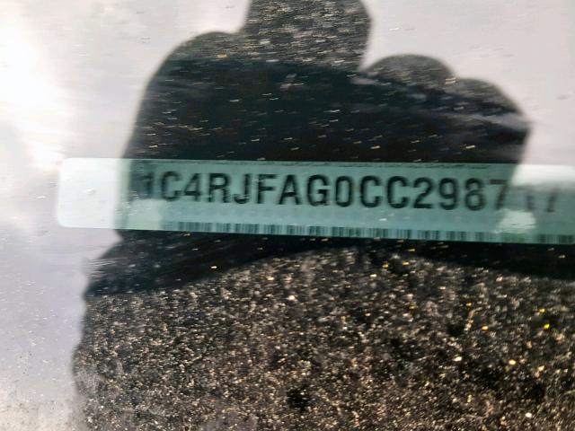 1C4RJFAG0CC298717 - 2012 JEEP GRAND CHER BLACK photo 10