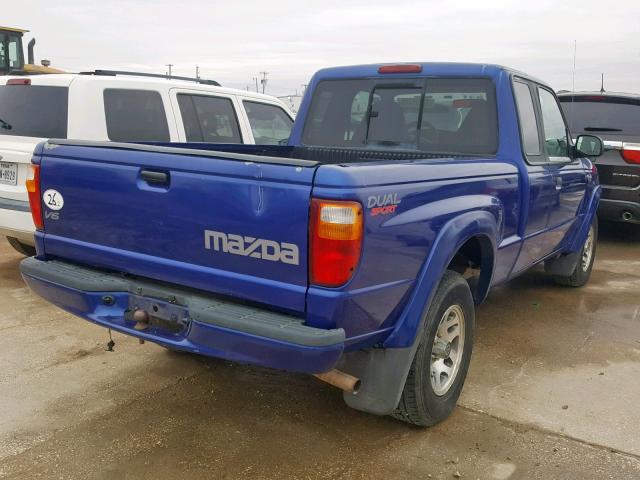 4F4YR16U73TM05775 - 2003 MAZDA B3000 CAB BLUE photo 4