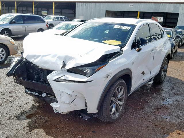 JTJYARBZ6H2059115 - 2017 LEXUS NX 200T WHITE photo 2