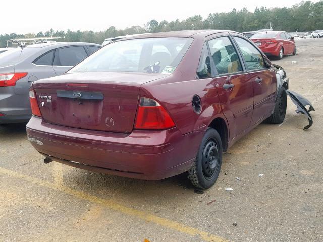 1FAFP34N87W181231 - 2007 FORD FOCUS ZX4 MAROON photo 4