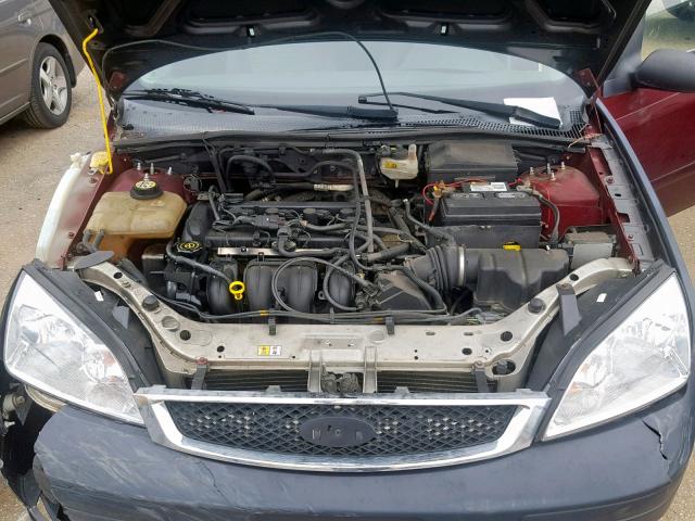 1FAFP34N87W181231 - 2007 FORD FOCUS ZX4 MAROON photo 7