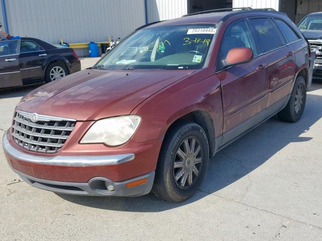 2A8GM68X17R158525 - 2007 CHRYSLER PACIFICA T MAROON photo 2