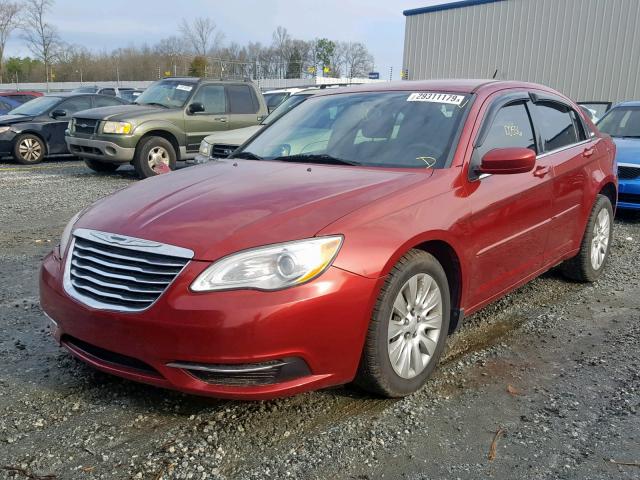 1C3CCBAB1CN157922 - 2012 CHRYSLER 200 LX BURGUNDY photo 2