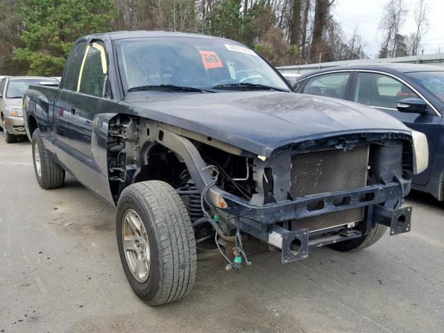 1D7HE42K95S232320 - 2005 DODGE DAKOTA SLT BLACK photo 1