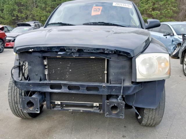 1D7HE42K95S232320 - 2005 DODGE DAKOTA SLT BLACK photo 9