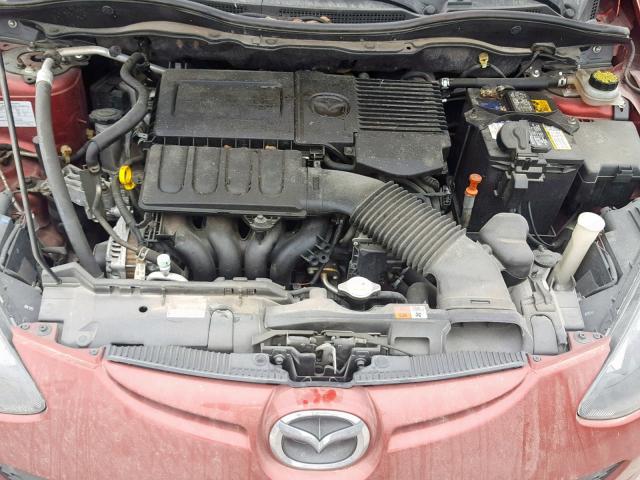 JM1DE1KY2E0183808 - 2014 MAZDA MAZDA2 SPO RED photo 7