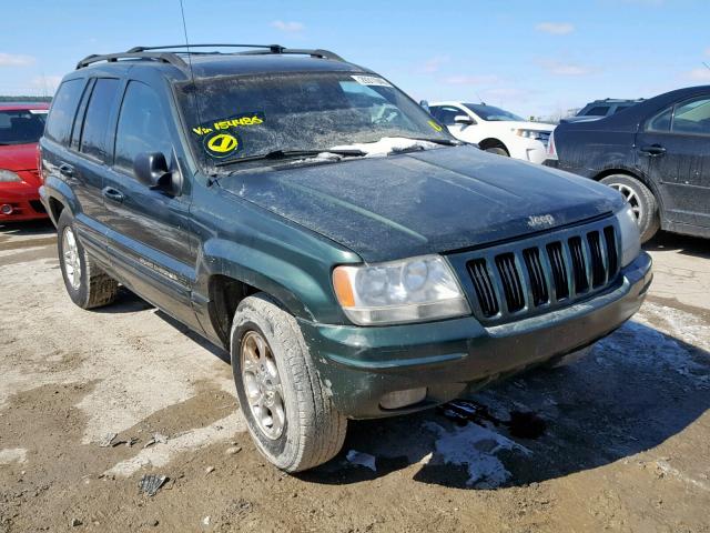 1J4GW58N61C525486 - 2001 JEEP GRAND CHER GREEN photo 1