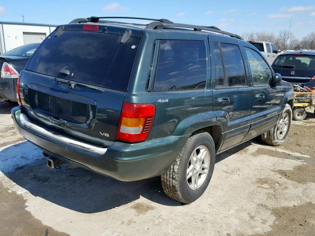 1J4GW58N61C525486 - 2001 JEEP GRAND CHER GREEN photo 4