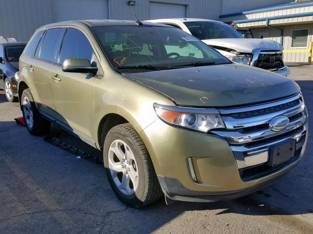 2FMDK3JC2DBA32230 - 2013 FORD EDGE SEL GREEN photo 1