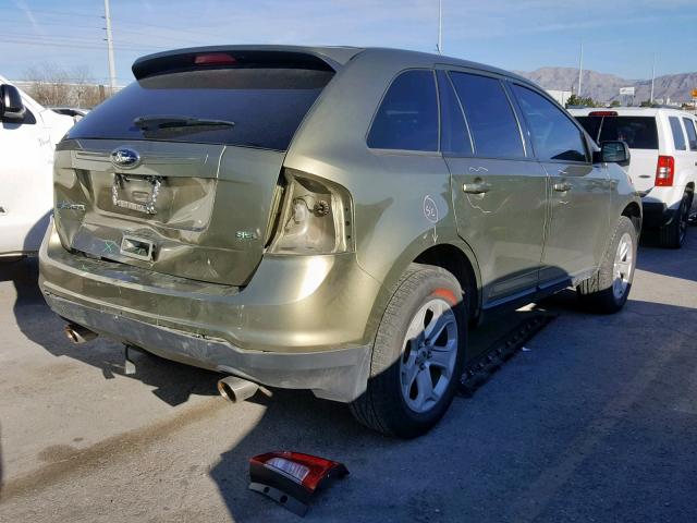 2FMDK3JC2DBA32230 - 2013 FORD EDGE SEL GREEN photo 4