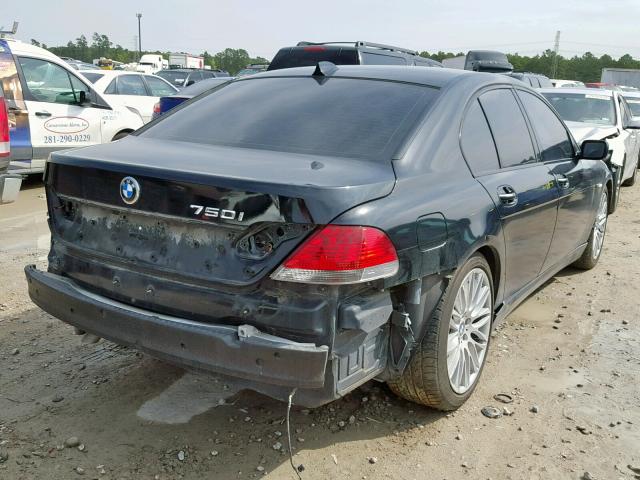 WBAHL83598DT12870 - 2008 BMW 750I BLACK photo 4