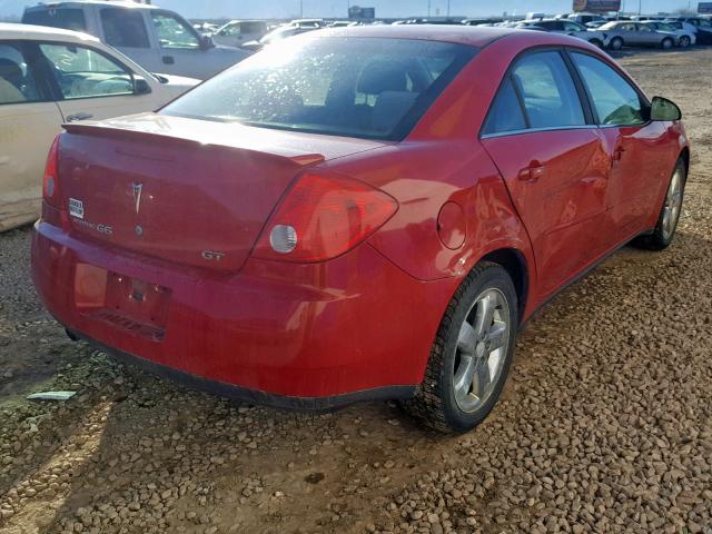 1G2ZH58N174135010 - 2007 PONTIAC G6 GT RED photo 4