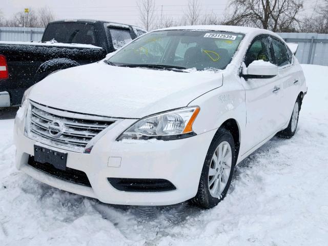 3N1AB7AP0FL637245 - 2015 NISSAN SENTRA S WHITE photo 2