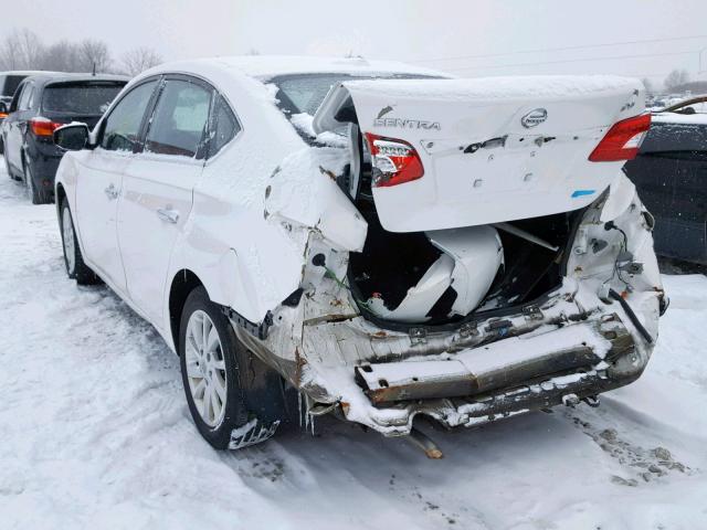 3N1AB7AP0FL637245 - 2015 NISSAN SENTRA S WHITE photo 3