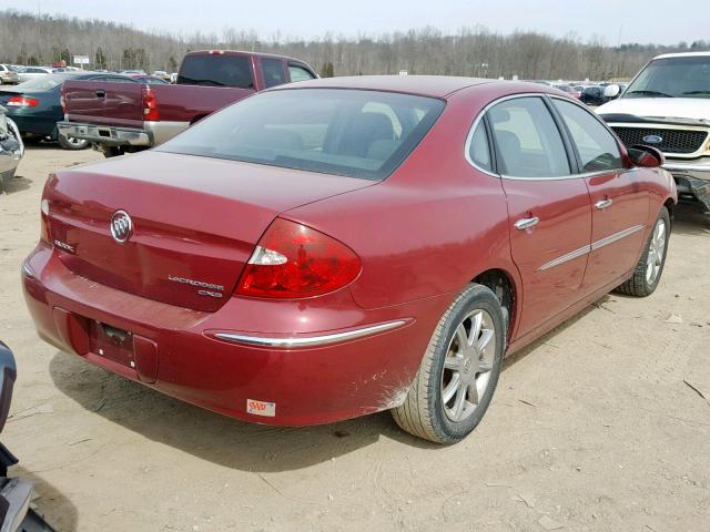 2G4WE537351265245 - 2005 BUICK LACROSSE C RED photo 4