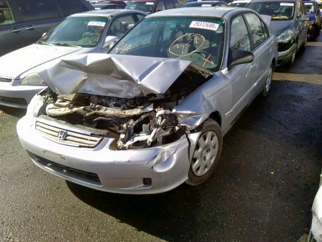 2HGEJ6613XH565615 - 1999 HONDA CIVIC BASE SILVER photo 2