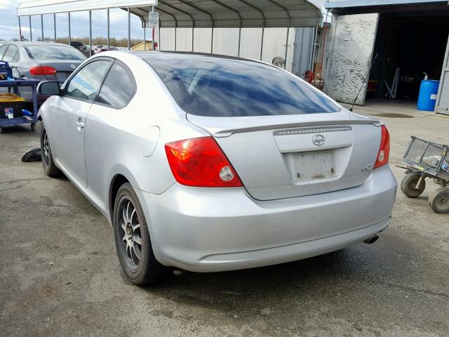 JTKDE177550043602 - 2005 TOYOTA SCION TC SILVER photo 3