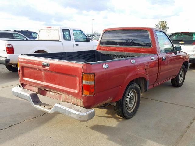 JT4RN81A5N5146032 - 1992 TOYOTA PICKUP 1/2 RED photo 4