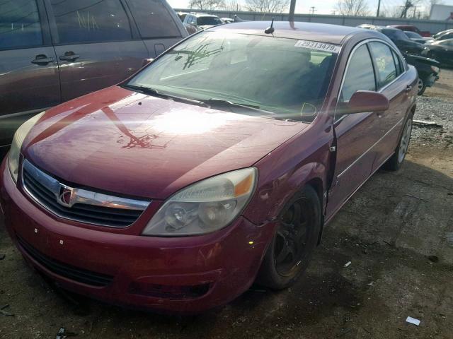 1G8ZS57N57F230439 - 2007 SATURN AURA XE RED photo 2