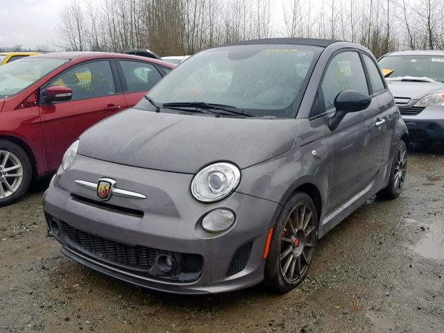 3C3CFFJH3DT674496 - 2013 FIAT 500 ABARTH GRAY photo 2