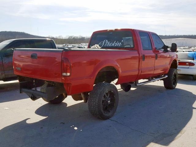 1FTSW31P74EB78260 - 2004 FORD F350 SRW S RED photo 4