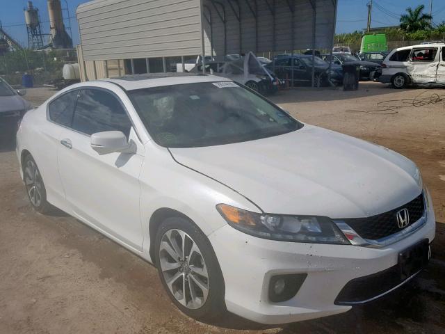 1HGCT2B83DA001583 - 2013 HONDA ACCORD EXL WHITE photo 1