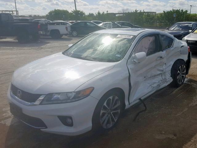 1HGCT2B83DA001583 - 2013 HONDA ACCORD EXL WHITE photo 2