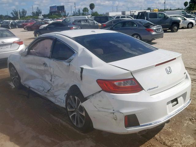 1HGCT2B83DA001583 - 2013 HONDA ACCORD EXL WHITE photo 3