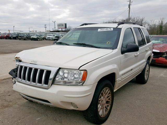 1J4GW58S34C206749 - 2004 JEEP GRAND CHER WHITE photo 2