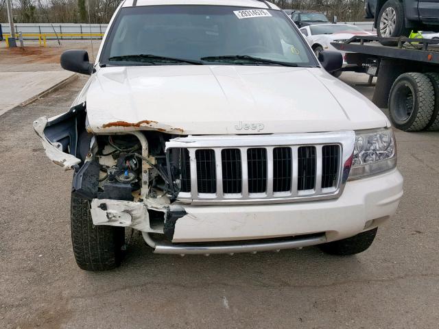 1J4GW58S34C206749 - 2004 JEEP GRAND CHER WHITE photo 9