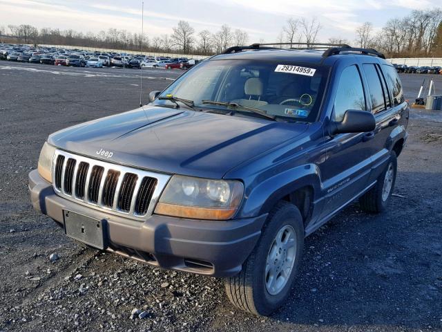 1J4GW48S71C724546 - 2001 JEEP GRAND CHER BLUE photo 2