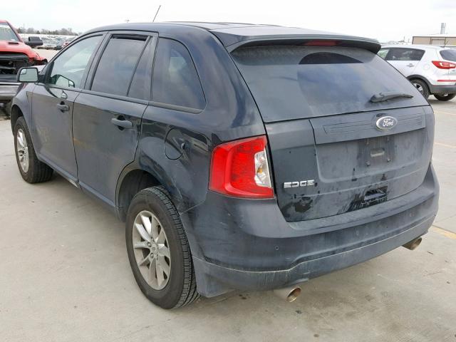 2FMDK3GC7DBE16088 - 2013 FORD EDGE SE BLACK photo 3