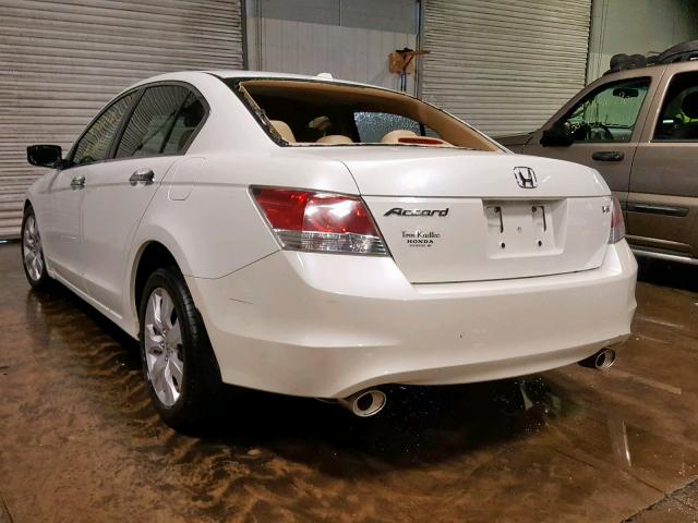 1HGCP36808A035670 - 2008 HONDA ACCORD EXL WHITE photo 3