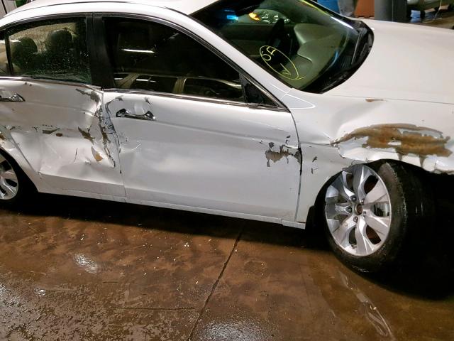 1HGCP36808A035670 - 2008 HONDA ACCORD EXL WHITE photo 9