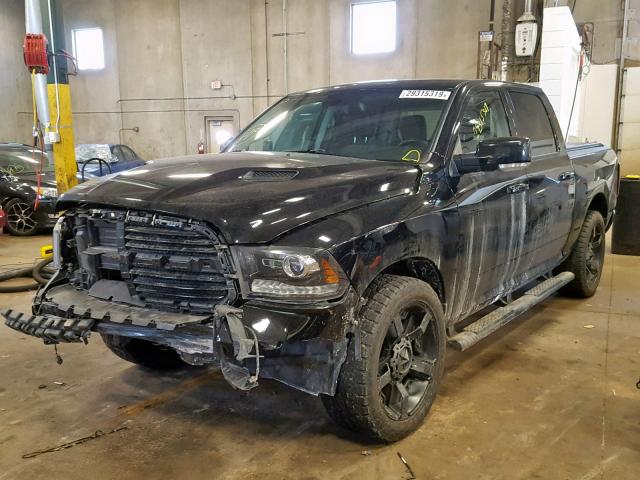 1C6RR7MT6ES402134 - 2014 RAM 1500 SPORT BLACK photo 2