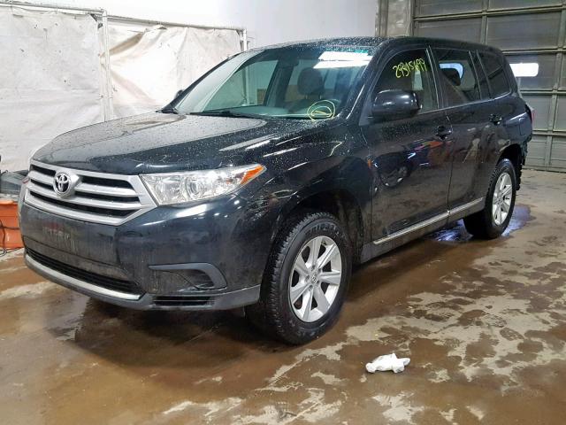 5TDBK3EH1DS184421 - 2013 TOYOTA HIGHLANDER BLACK photo 2