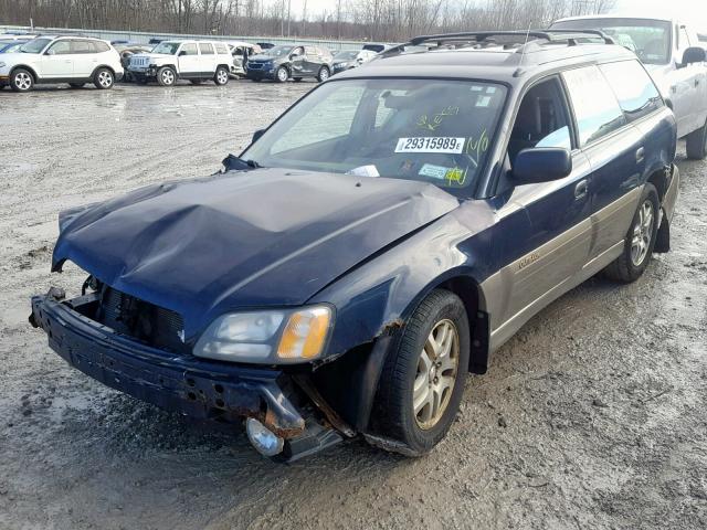 4S3BH6650Y7607140 - 2000 SUBARU LEGACY OUT BLUE photo 2