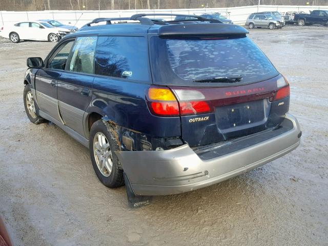 4S3BH6650Y7607140 - 2000 SUBARU LEGACY OUT BLUE photo 3