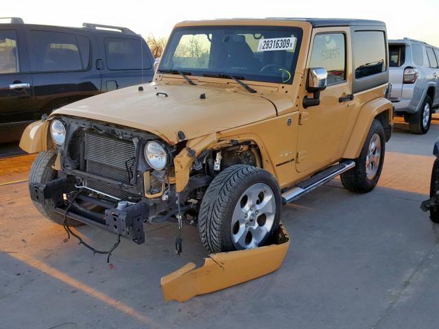 1C4AJWBGXEL242721 - 2014 JEEP WRANGLER S GOLD photo 2