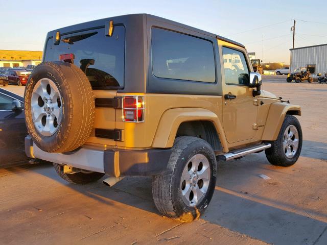 1C4AJWBGXEL242721 - 2014 JEEP WRANGLER S GOLD photo 4