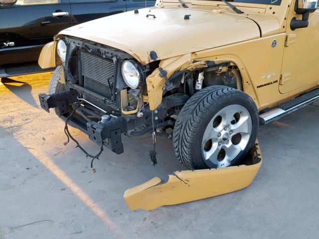 1C4AJWBGXEL242721 - 2014 JEEP WRANGLER S GOLD photo 9