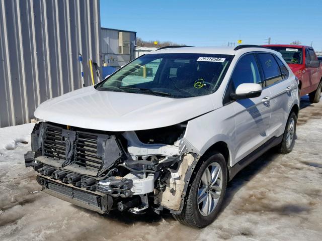 2FMPK4J92GBB19251 - 2016 FORD EDGE SEL WHITE photo 2