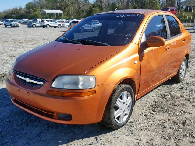 KL1TG52625B496901 - 2005 CHEVROLET AVEO LT ORANGE photo 2