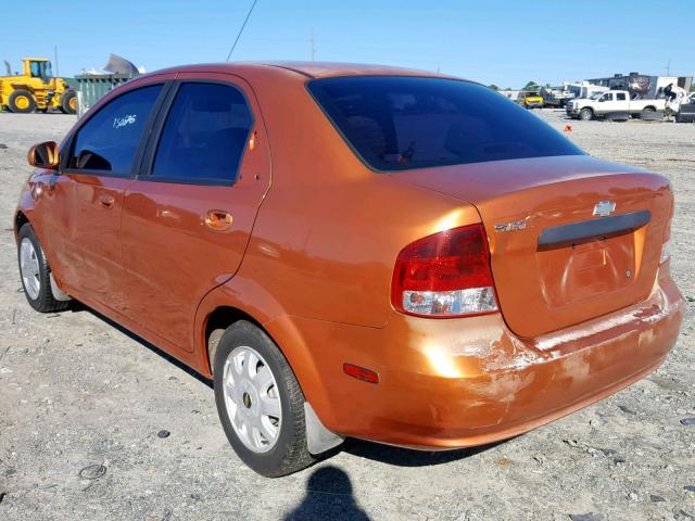 KL1TG52625B496901 - 2005 CHEVROLET AVEO LT ORANGE photo 3